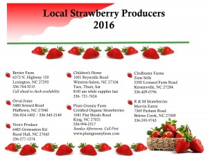 Local strawberry producer flyer image
