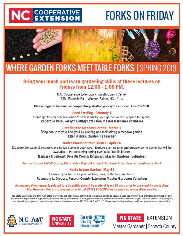 Spring 2019 Forks on Friday flyer