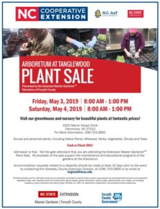 Arboretum at Tanglewood 2019 Plant Sale Flyer