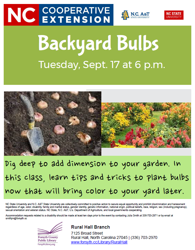 Backyard Bulbs flyer