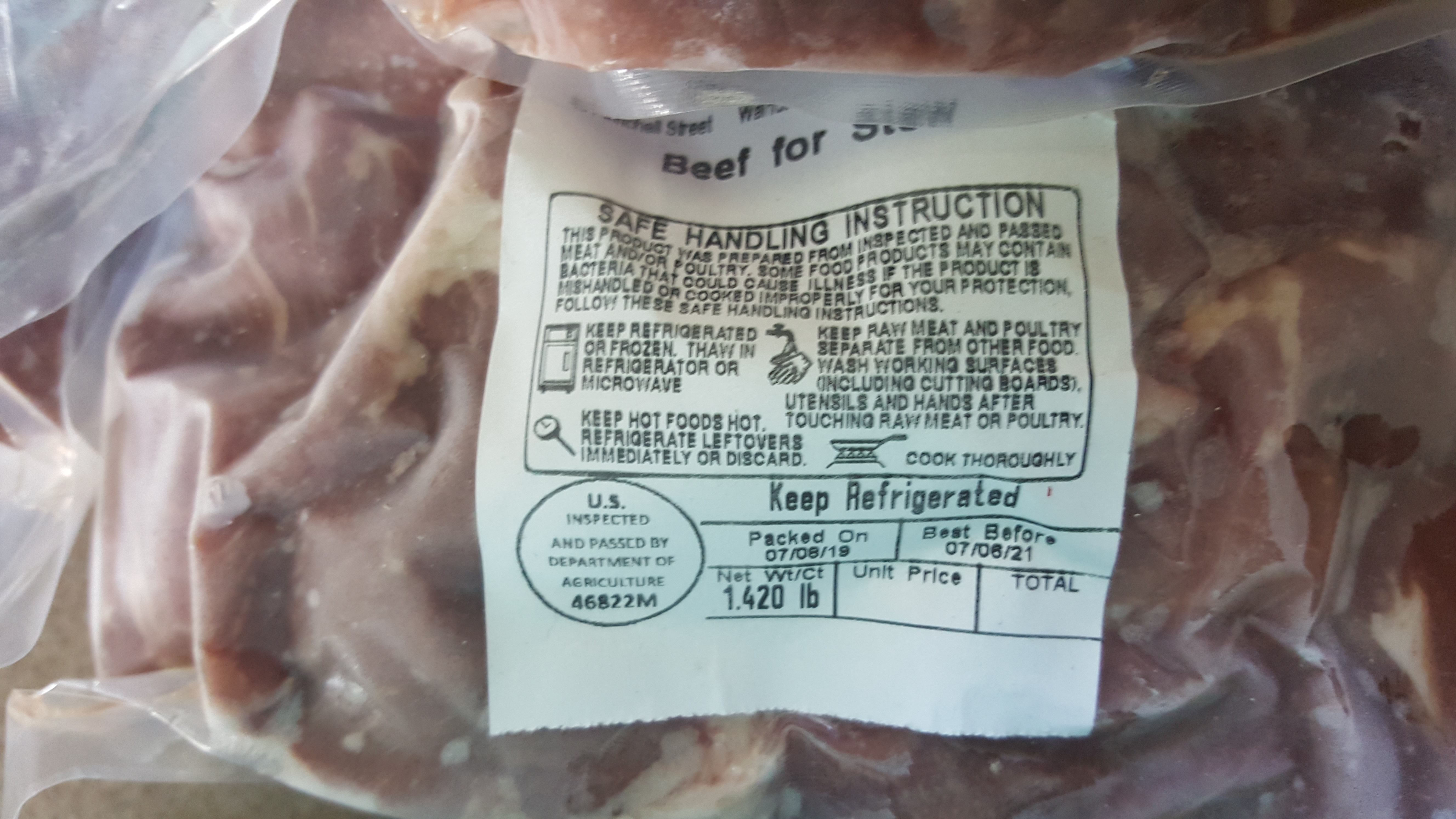 meat label