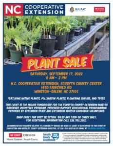 2022 Fall Plant Sale flyer