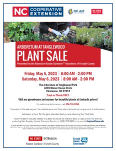 2023 spring plant sale flyer