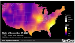 BirdCast Bird Migration Forecast September 27, 2023