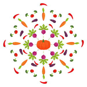 pattern with vegetables