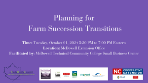 Cover photo for Free Farm Transition Workshop Planned for McDowell County