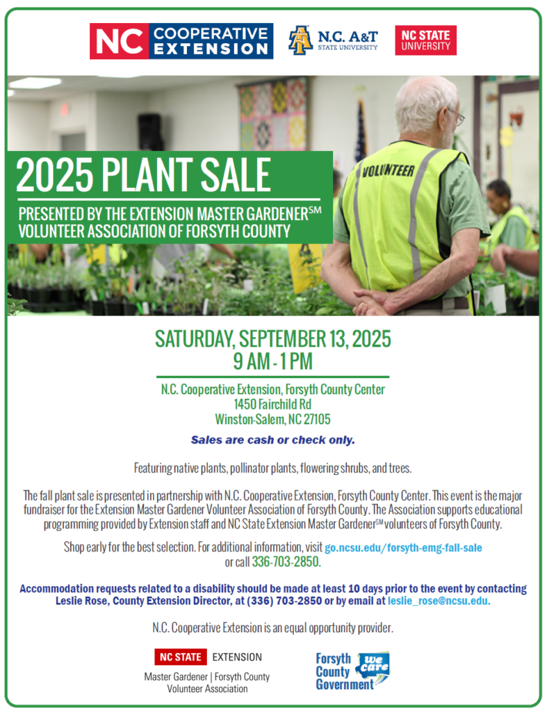 Fall plant sale flyer 2025